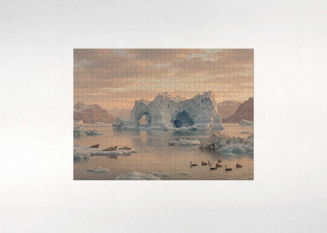 Iceberg Under the Midnight Sun jigsaw puzzle - gift box