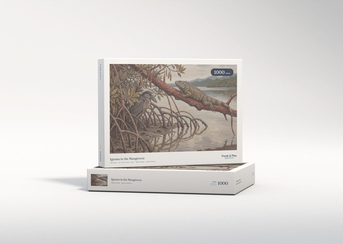Iguana in the Mangroves jigsaw puzzle - gift box