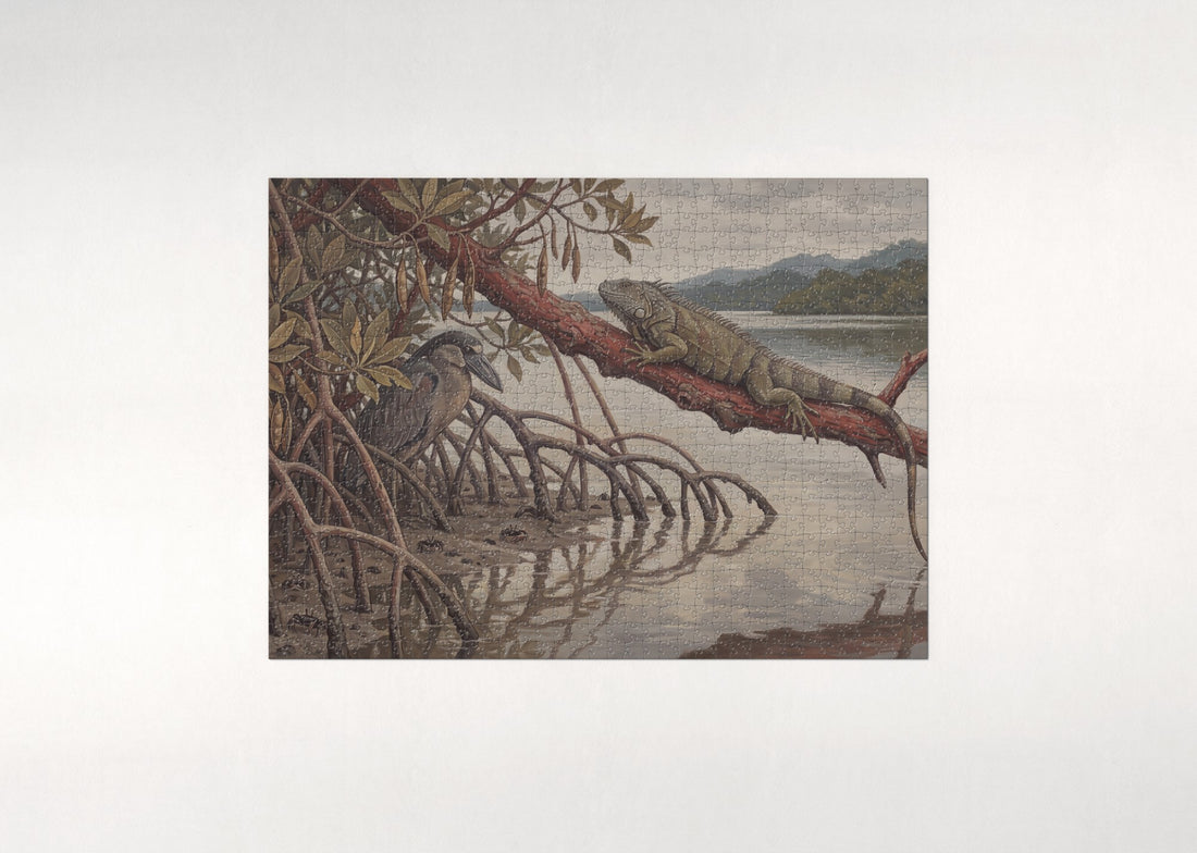 Iguana in the Mangroves jigsaw puzzle - gift box
