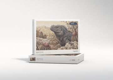 Iguana Portrait jigsaw puzzle - gift box