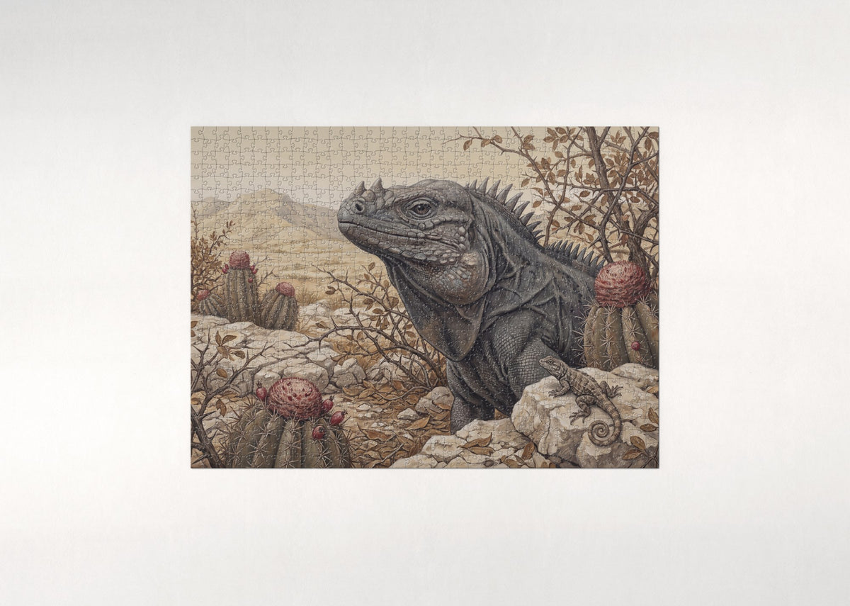 Iguana Portrait jigsaw puzzle - flat puzzle