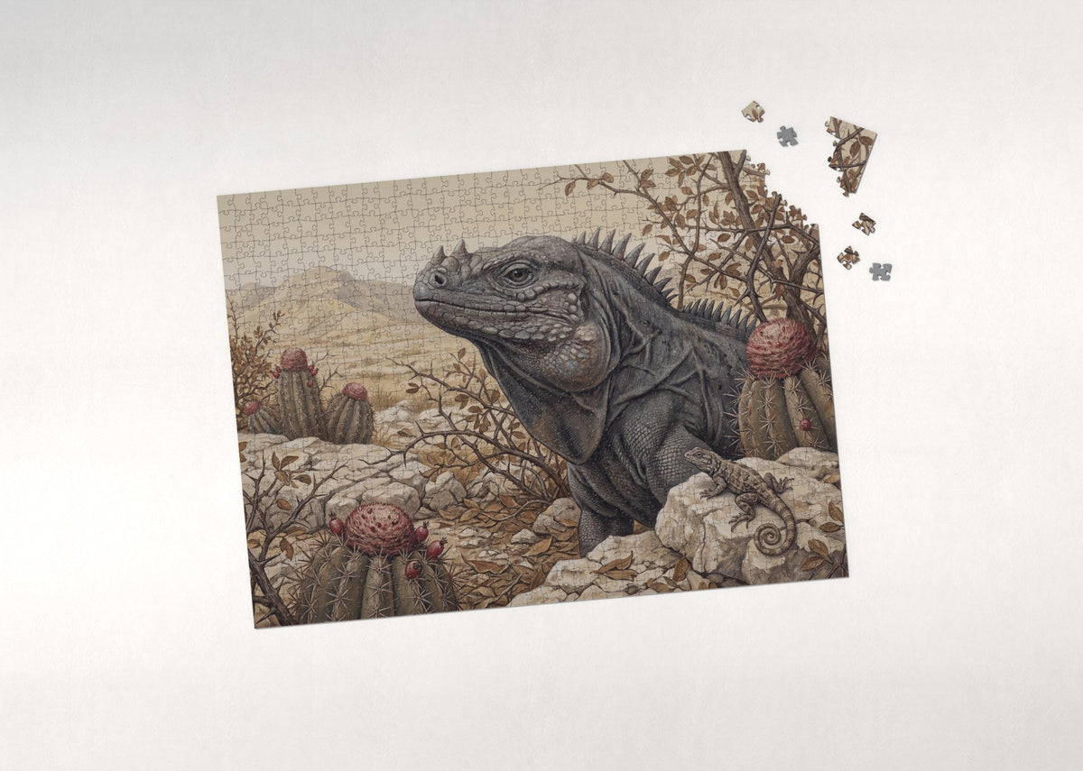 Iguana Portrait jigsaw puzzle - puzzle with loose pieces