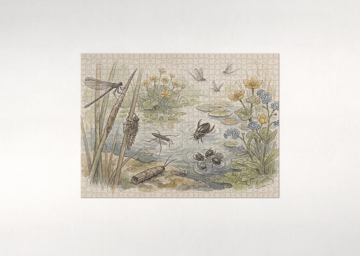 Insects of the Pond Edge jigsaw puzzle - flat puzzle