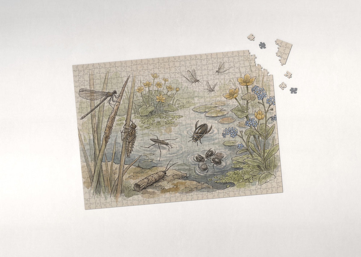 Insects of the Pond Edge jigsaw puzzle - puzzle with loose pieces