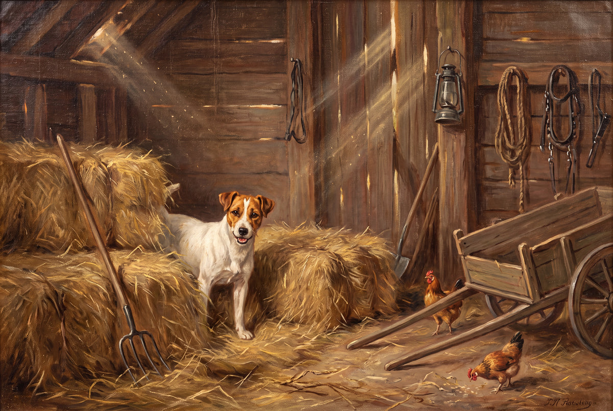 Jack Russell in the Hay Barn jigsaw puzzle