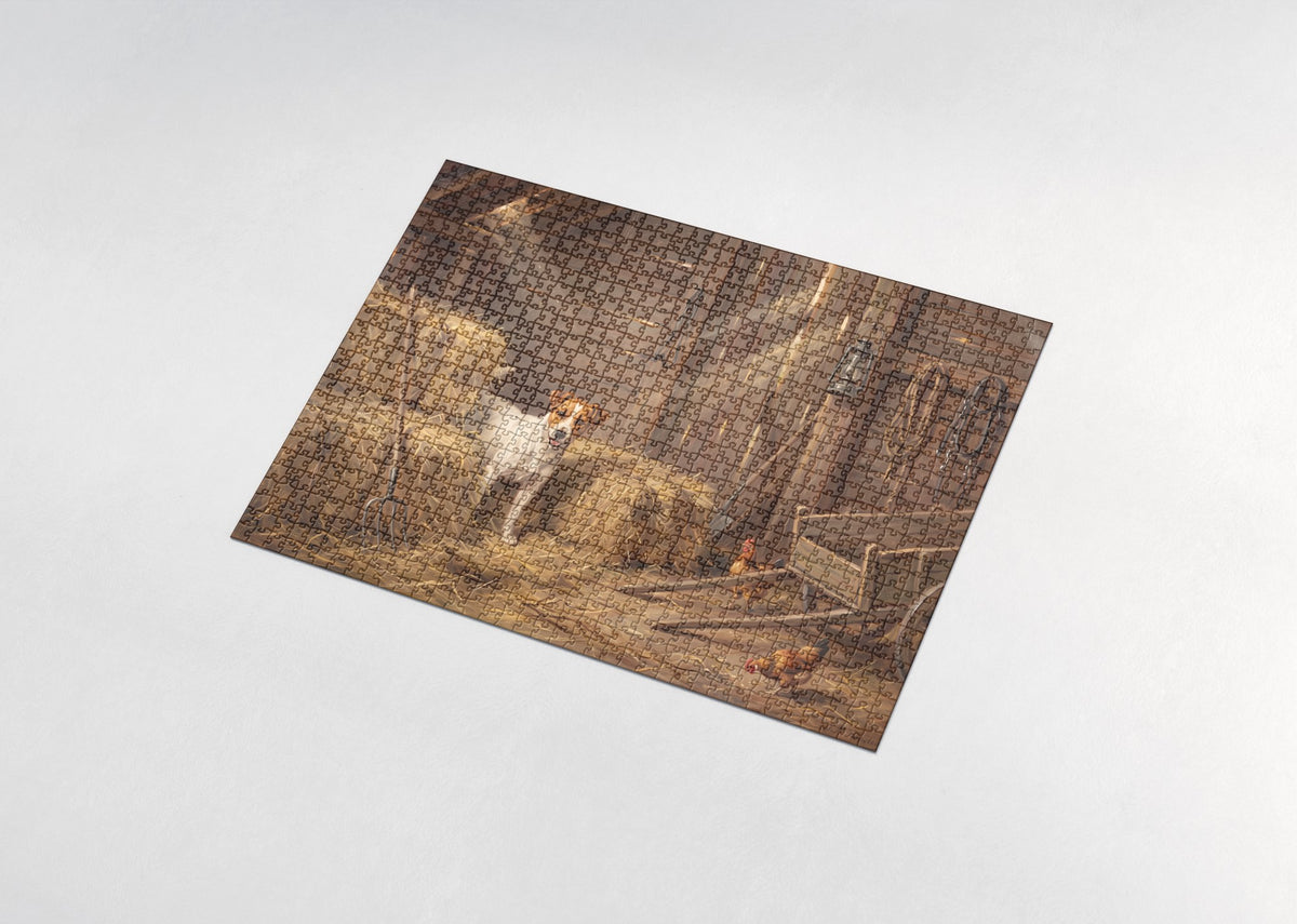 Jack Russell in the Hay Barn jigsaw puzzle - assembled puzzle