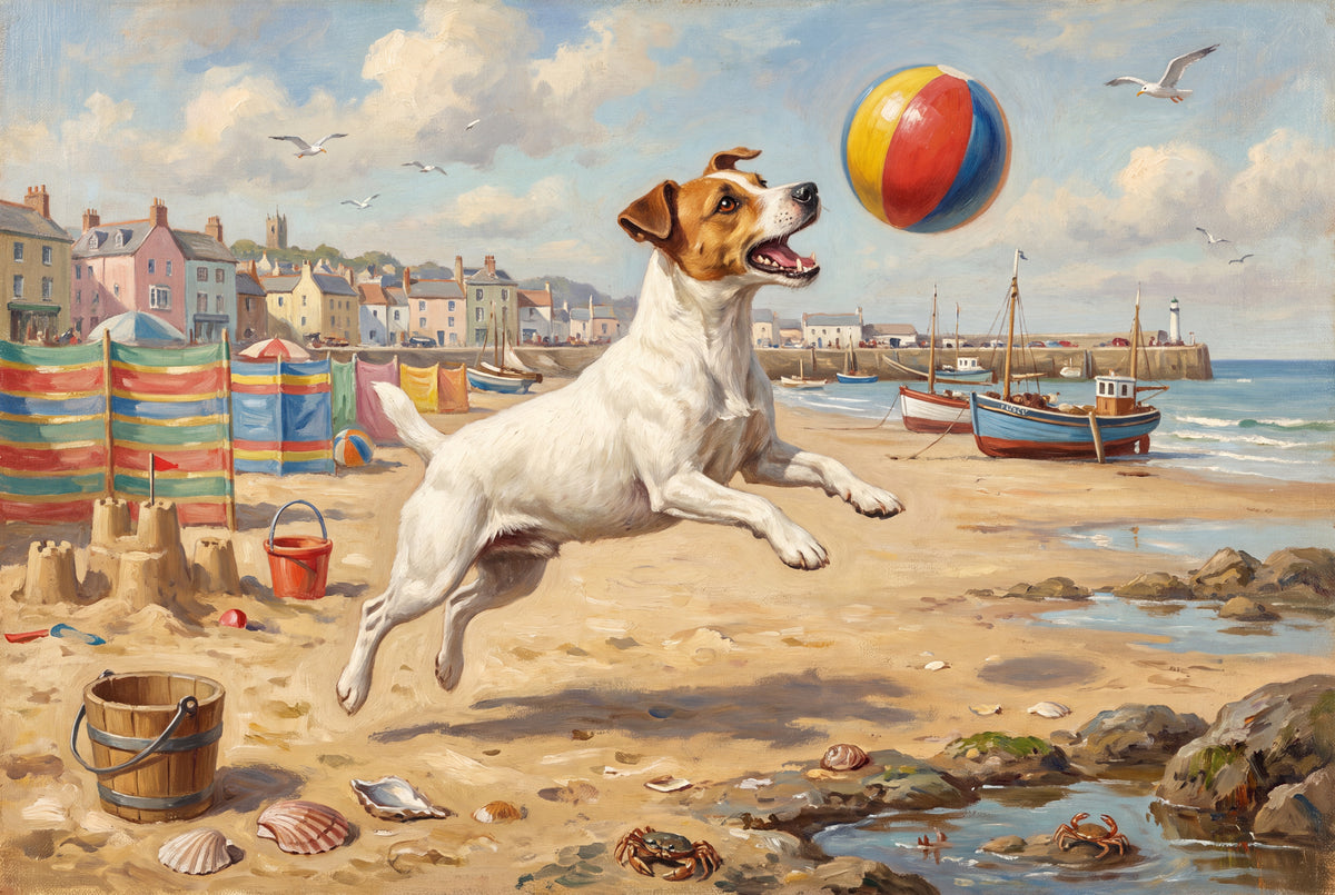 Jack Russell with the Beach Ball jigsaw puzzle