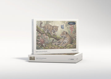 Jaguar Cub on the Branch jigsaw puzzle - gift box