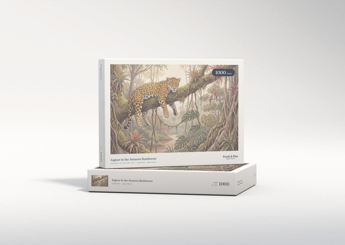 Jaguar in the Amazon Rainforest jigsaw puzzle - gift box