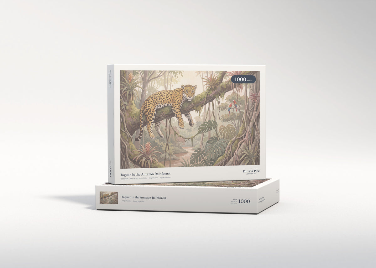 Jaguar in the Amazon Rainforest jigsaw puzzle - gift box