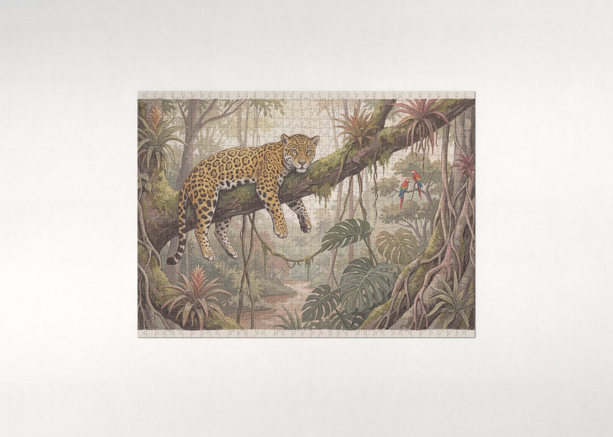 Jaguar in the Amazon Rainforest jigsaw puzzle - flat puzzle