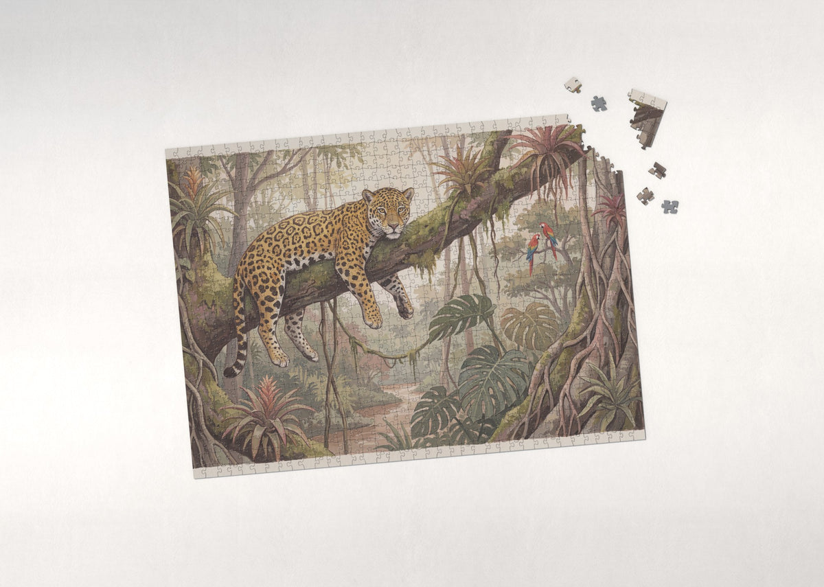 Jaguar in the Amazon Rainforest jigsaw puzzle - puzzle with loose pieces