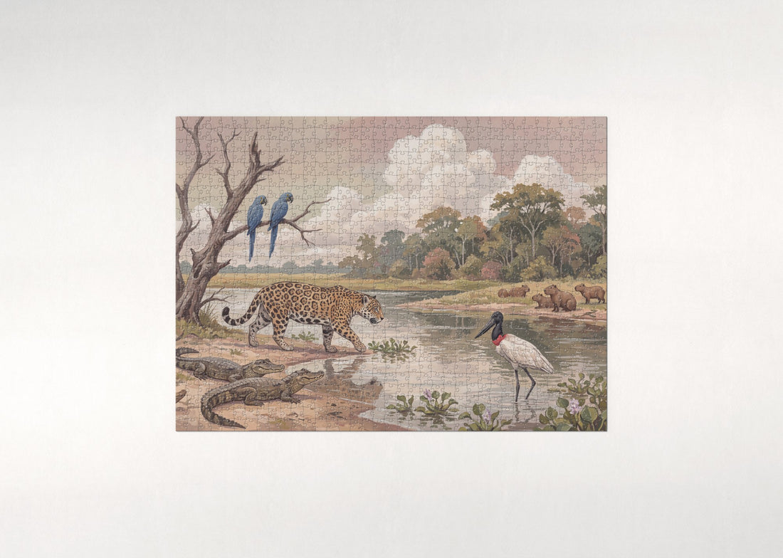 Jaguar in the Pantanal Wetlands jigsaw puzzle - gift box