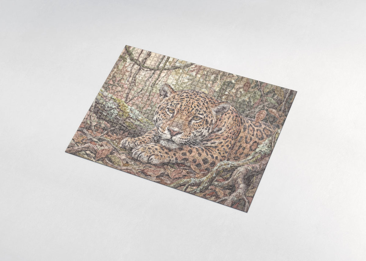 Jaguar Portrait with Golden Eyes jigsaw puzzle - assembled puzzle
