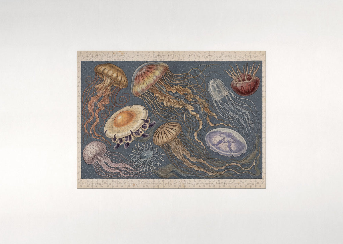 Jellyfish Collage of the Seven Seas jigsaw puzzle - flat puzzle