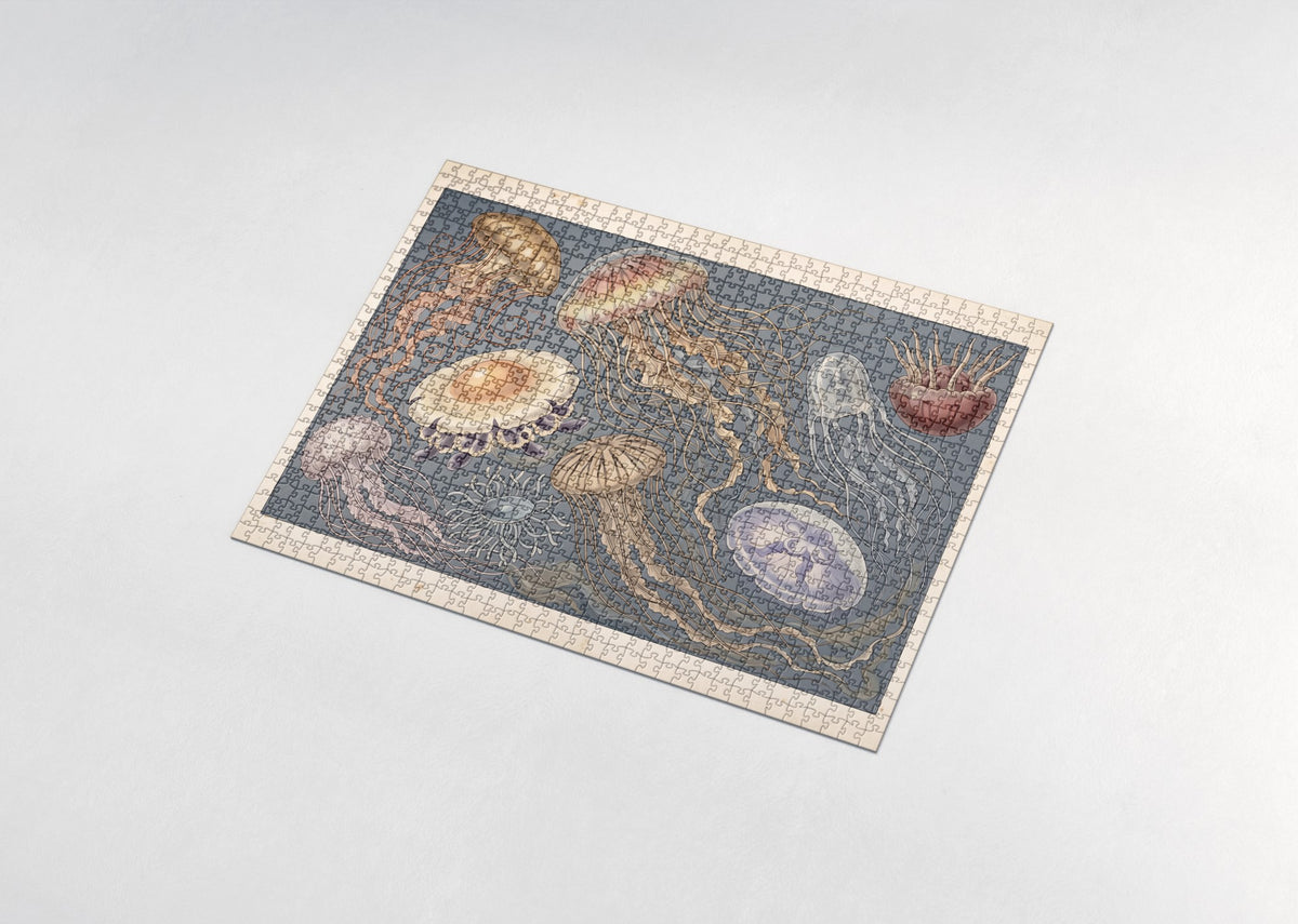 Jellyfish Collage of the Seven Seas jigsaw puzzle - assembled puzzle