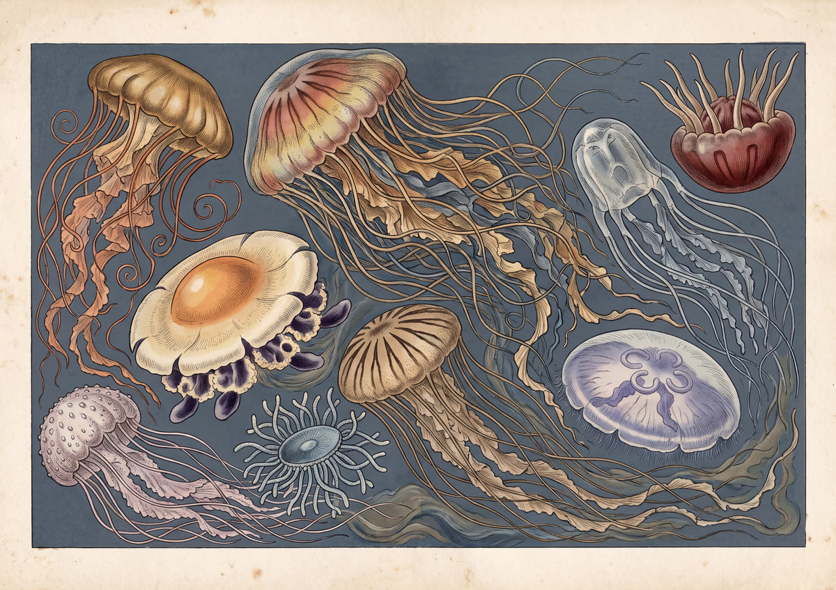 Jellyfish Collage of the Seven Seas jigsaw puzzle