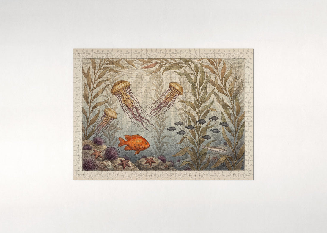 Jellyfish in the Kelp Forest jigsaw puzzle - gift box