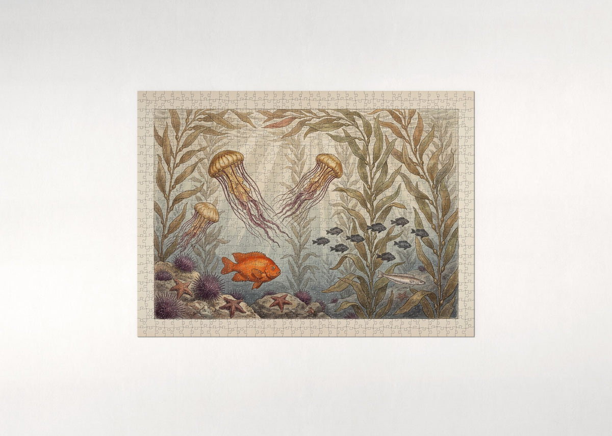 Jellyfish in the Kelp Forest jigsaw puzzle - flat puzzle