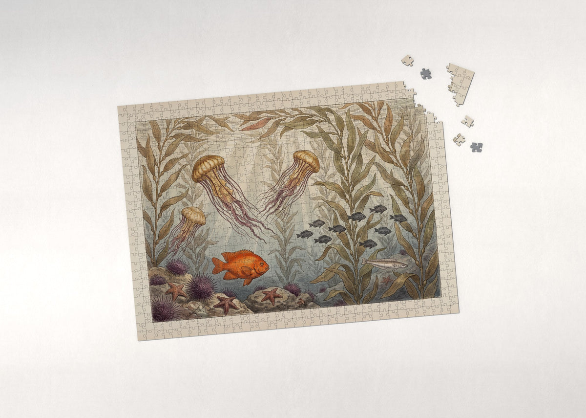 Jellyfish in the Kelp Forest jigsaw puzzle - puzzle with loose pieces