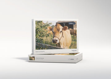 Jersey Cow Portrait jigsaw puzzle - gift box