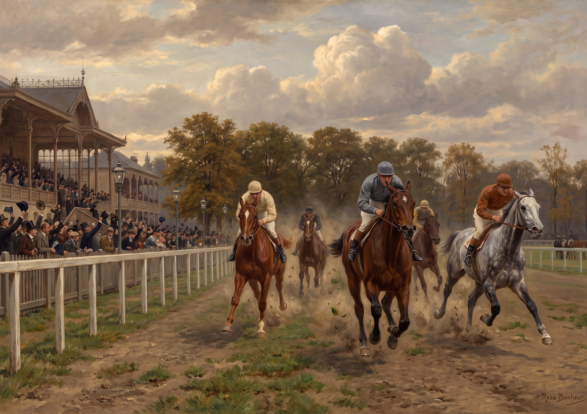Jockeys in the Home Stretch jigsaw puzzle