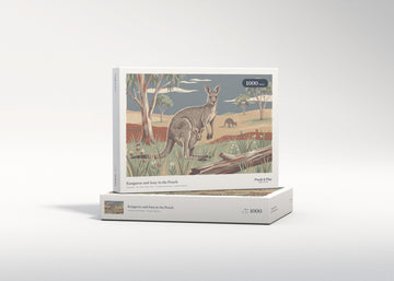 Kangaroo and Joey in the Pouch jigsaw puzzle - gift box