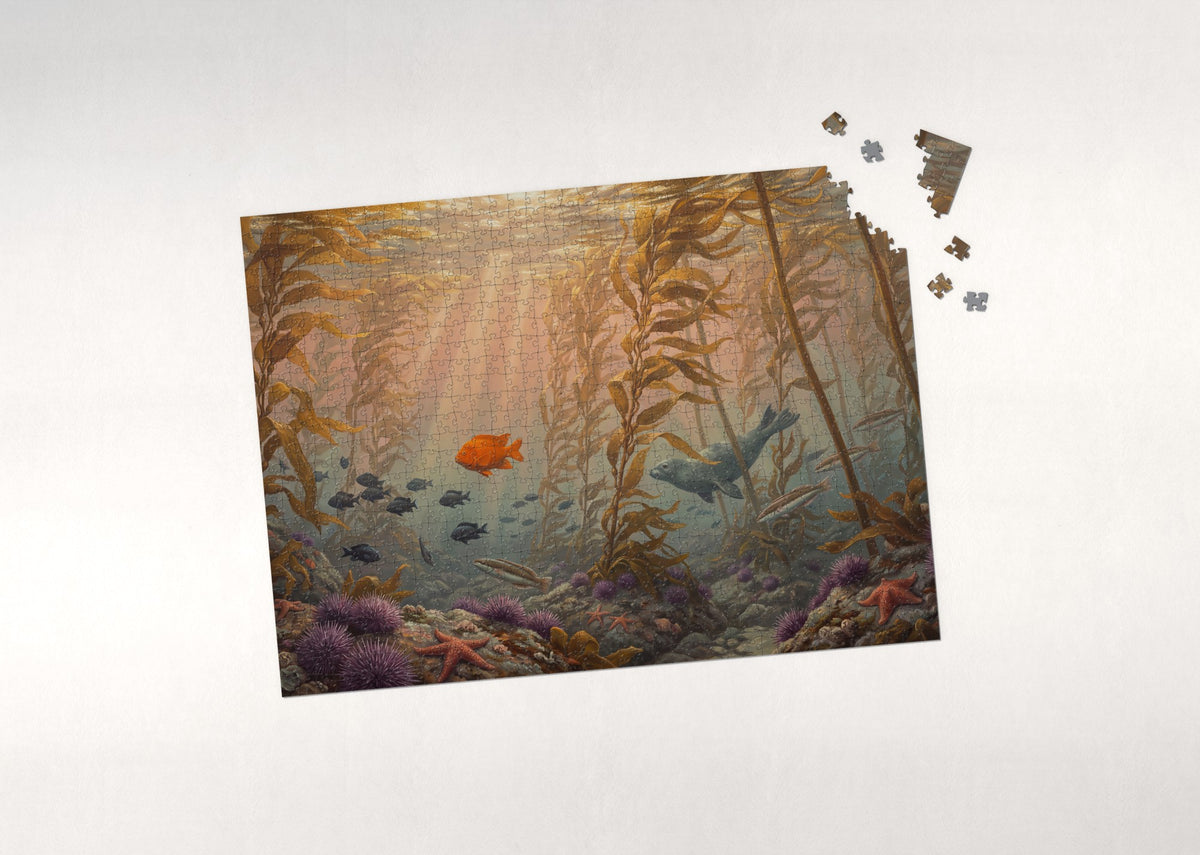 Kelp Forest at Golden Hour jigsaw puzzle - puzzle with loose pieces