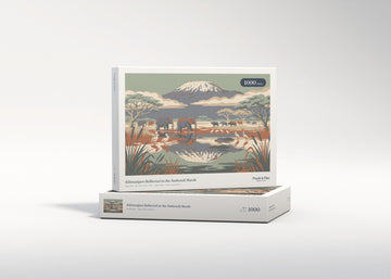 Kilimanjaro Reflected in the Amboseli Marsh jigsaw puzzle - gift box