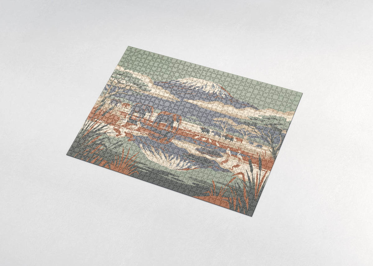 Kilimanjaro Reflected in the Amboseli Marsh jigsaw puzzle - assembled puzzle