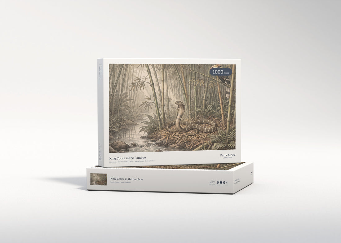 King Cobra in the Bamboo jigsaw puzzle - gift box