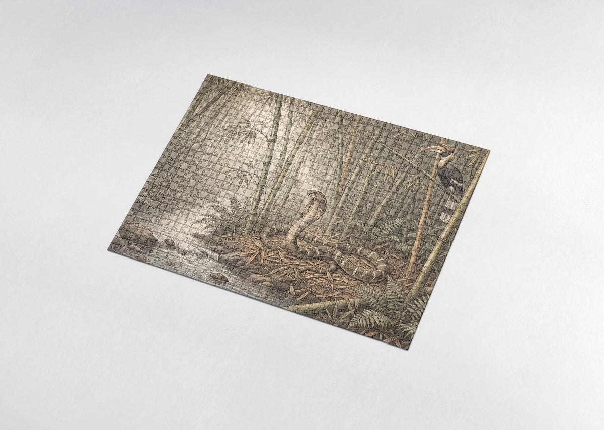 King Cobra in the Bamboo jigsaw puzzle - assembled puzzle