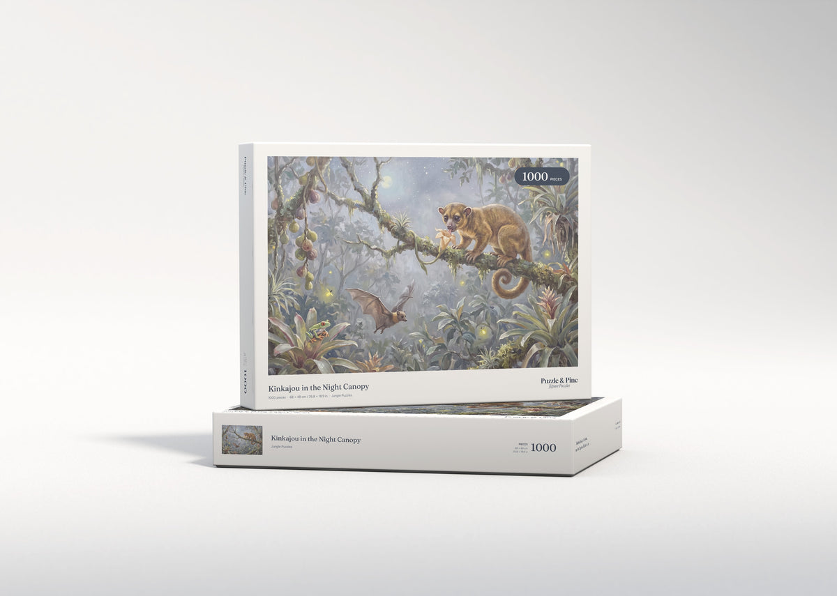 Kinkajou in the Night Canopy jigsaw puzzle - gift box