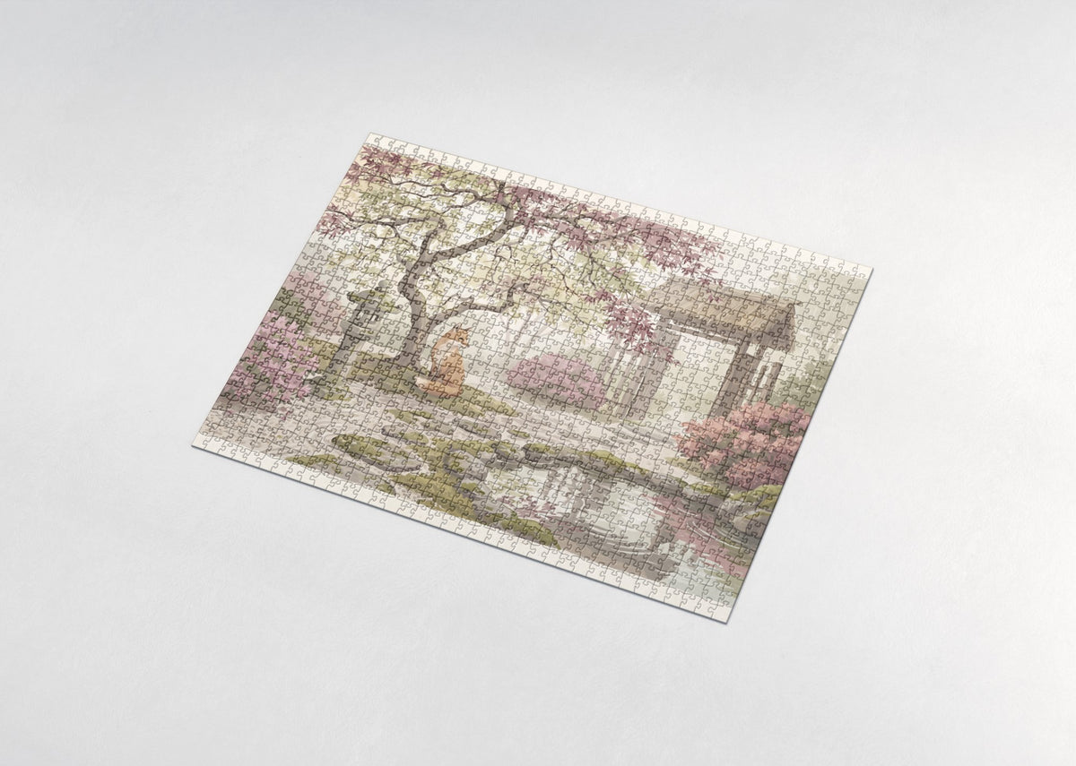 Kitsune Fox in the Japanese Maple jigsaw puzzle - assembled puzzle