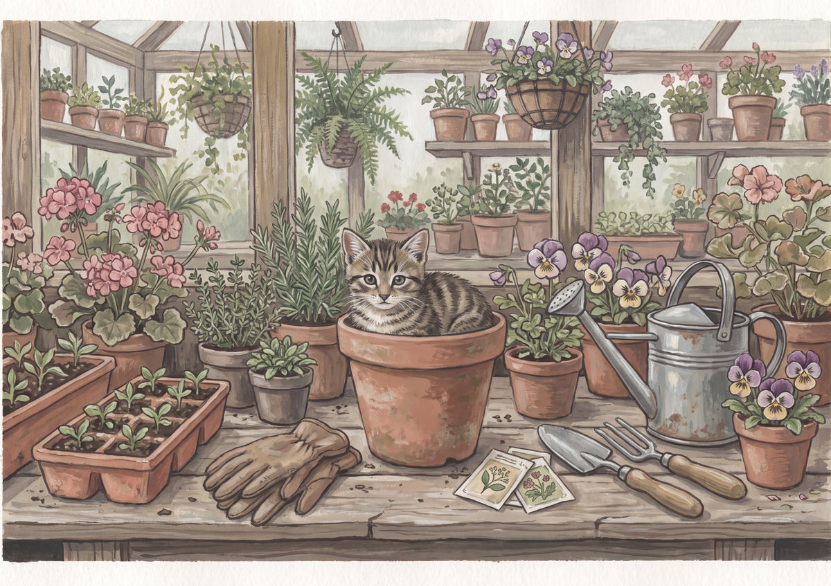 Kitten In the Flowerpot jigsaw puzzle