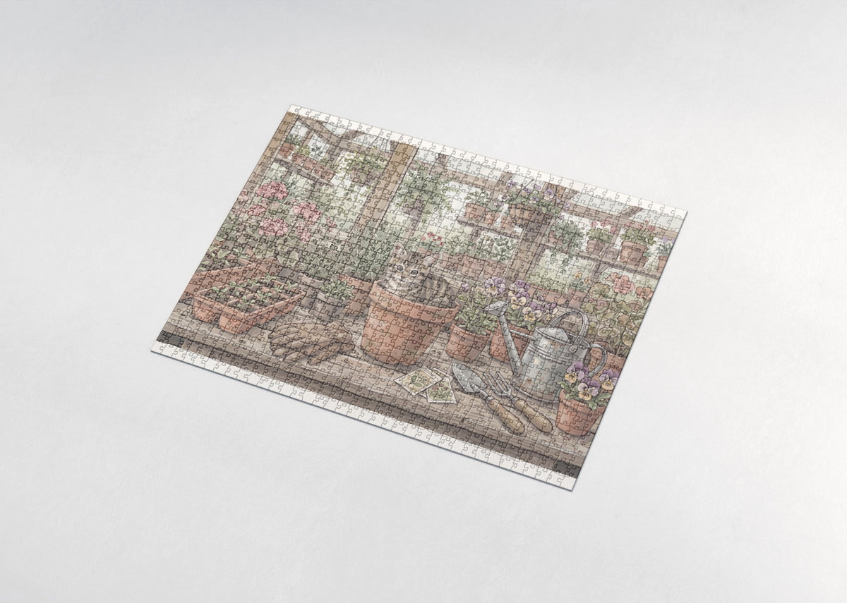 Kitten In the Flowerpot jigsaw puzzle - assembled puzzle
