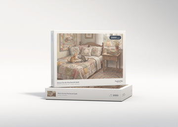 Kitten On the Patchwork Quilt jigsaw puzzle - gift box