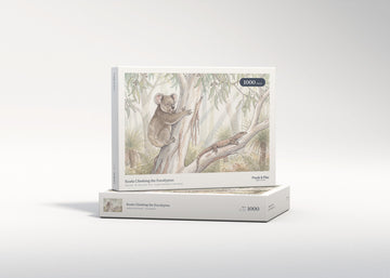 Koala Climbing the Eucalyptus jigsaw puzzle - gift box