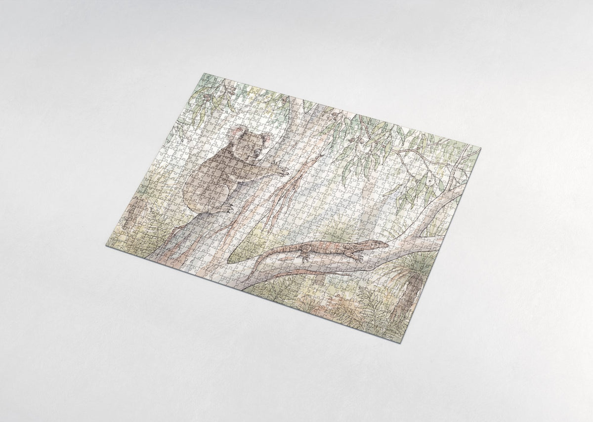 Koala Climbing the Eucalyptus jigsaw puzzle - assembled puzzle