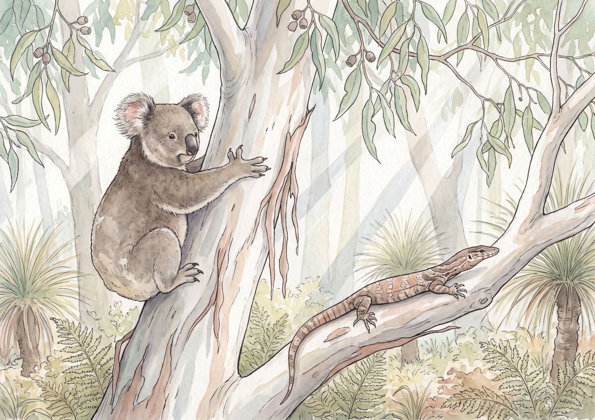 Koala Climbing the Eucalyptus jigsaw puzzle