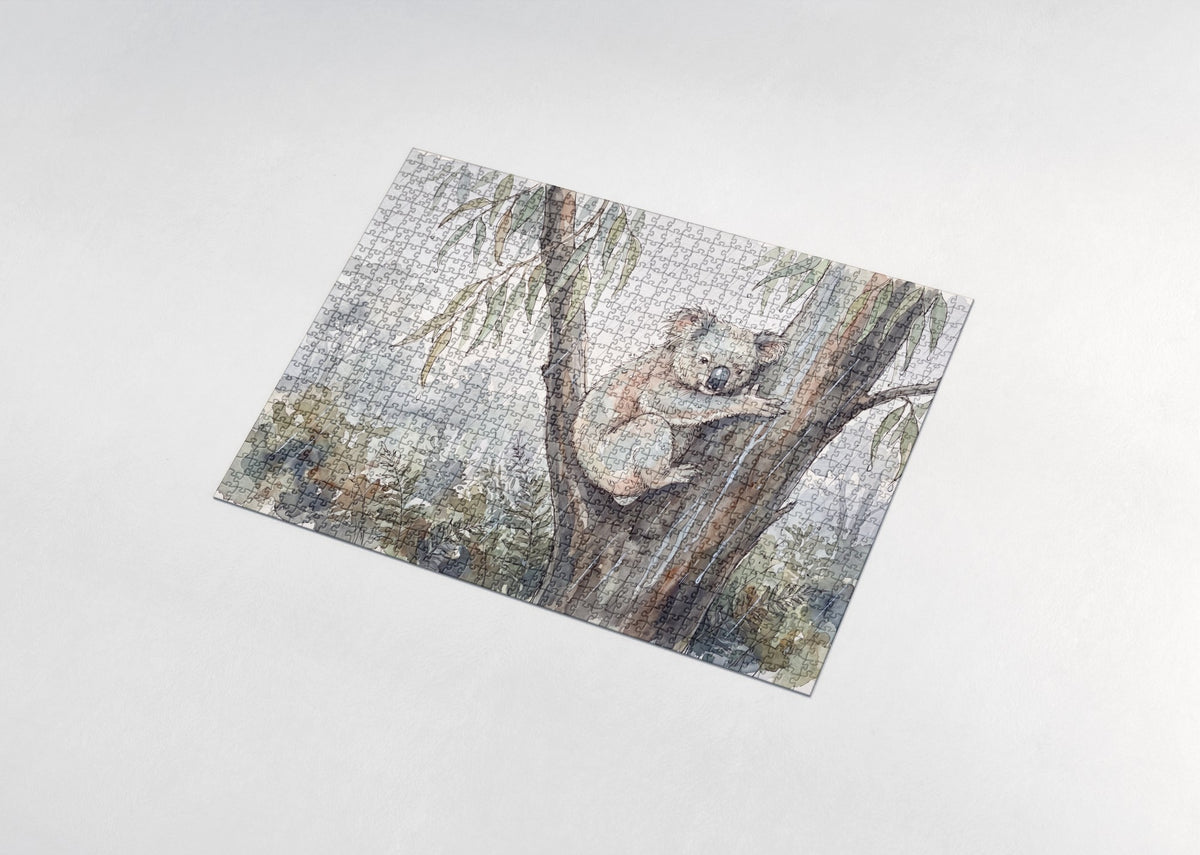 Koala in the Rain jigsaw puzzle - assembled puzzle