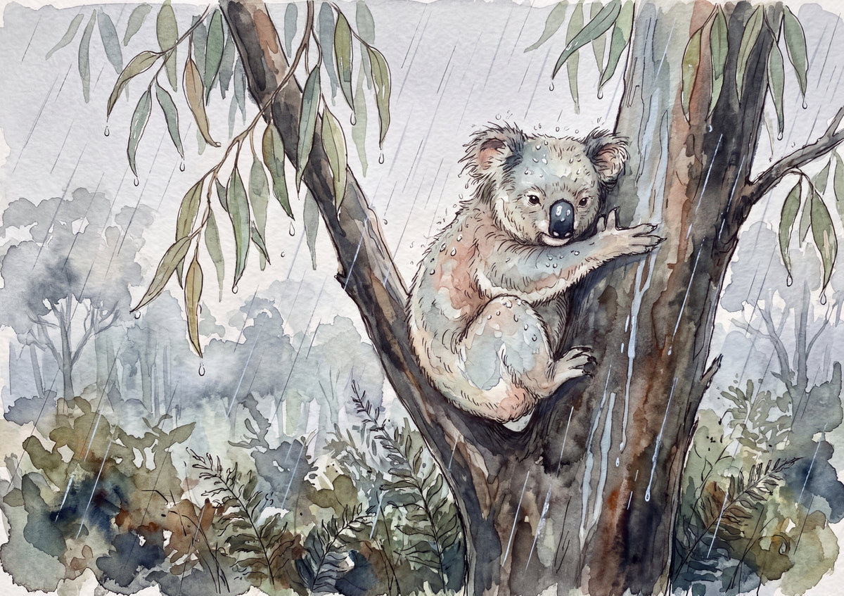 Koala in the Rain jigsaw puzzle