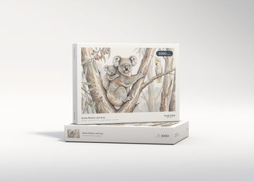 Koala Mother and Joey jigsaw puzzle - gift box