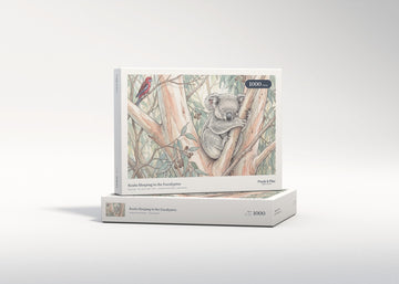 Koala Sleeping in the Eucalyptus jigsaw puzzle - gift box