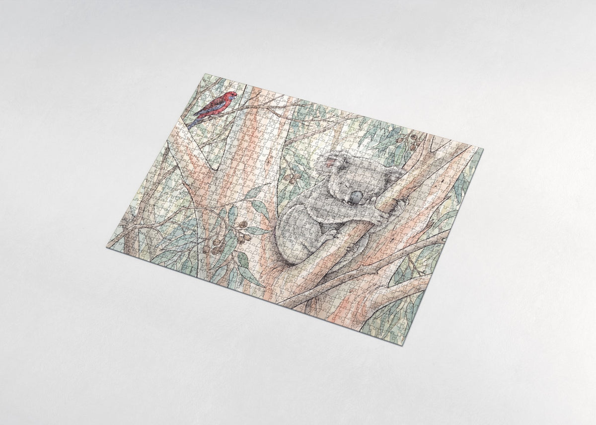 Koala Sleeping in the Eucalyptus jigsaw puzzle - assembled puzzle