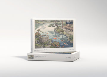 Koi Fish in the Garden Pond jigsaw puzzle - gift box