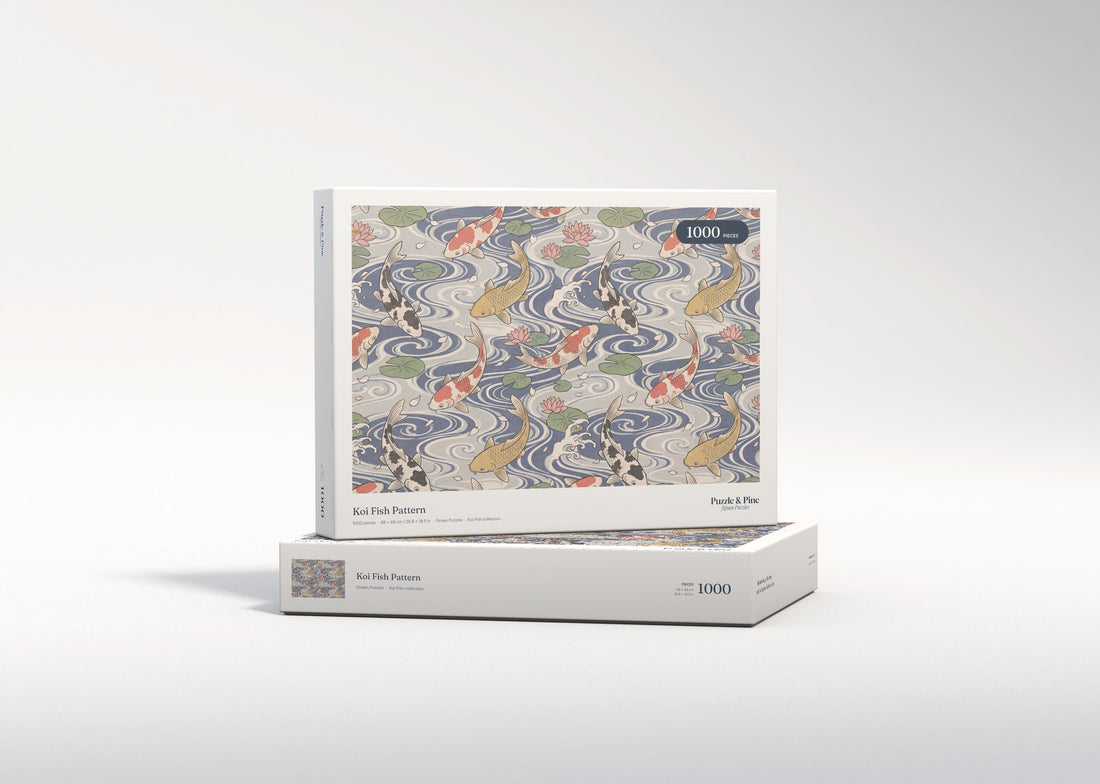 Koi Fish Pattern jigsaw puzzle - gift box