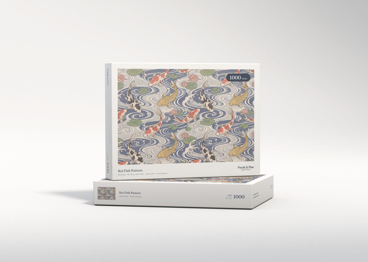Koi Fish Pattern jigsaw puzzle - gift box