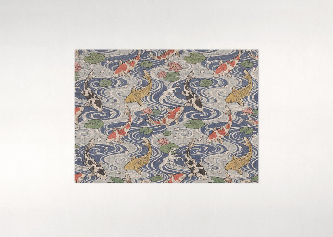 Koi Fish Pattern jigsaw puzzle - gift box