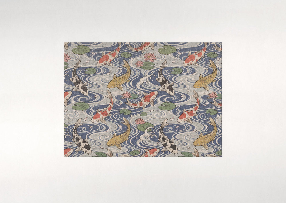 Koi Fish Pattern jigsaw puzzle - flat puzzle